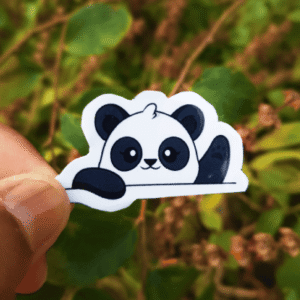 Home adorable cute panda peek sticker for laptop, phone & notebooks JatPat Bazaar